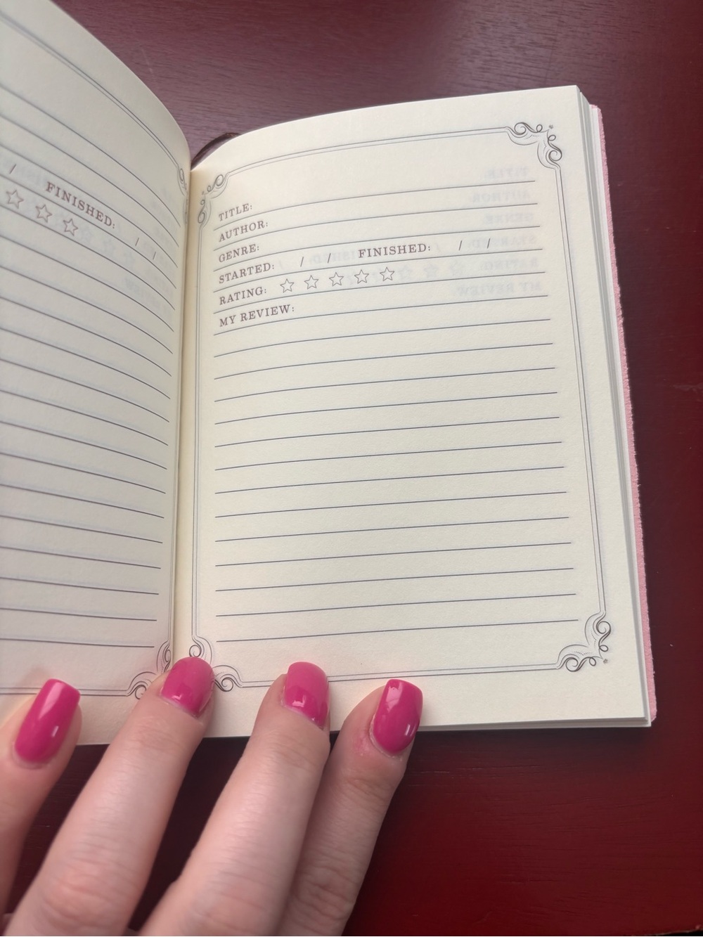 Peach Reading Journal - Picture 3 of 3